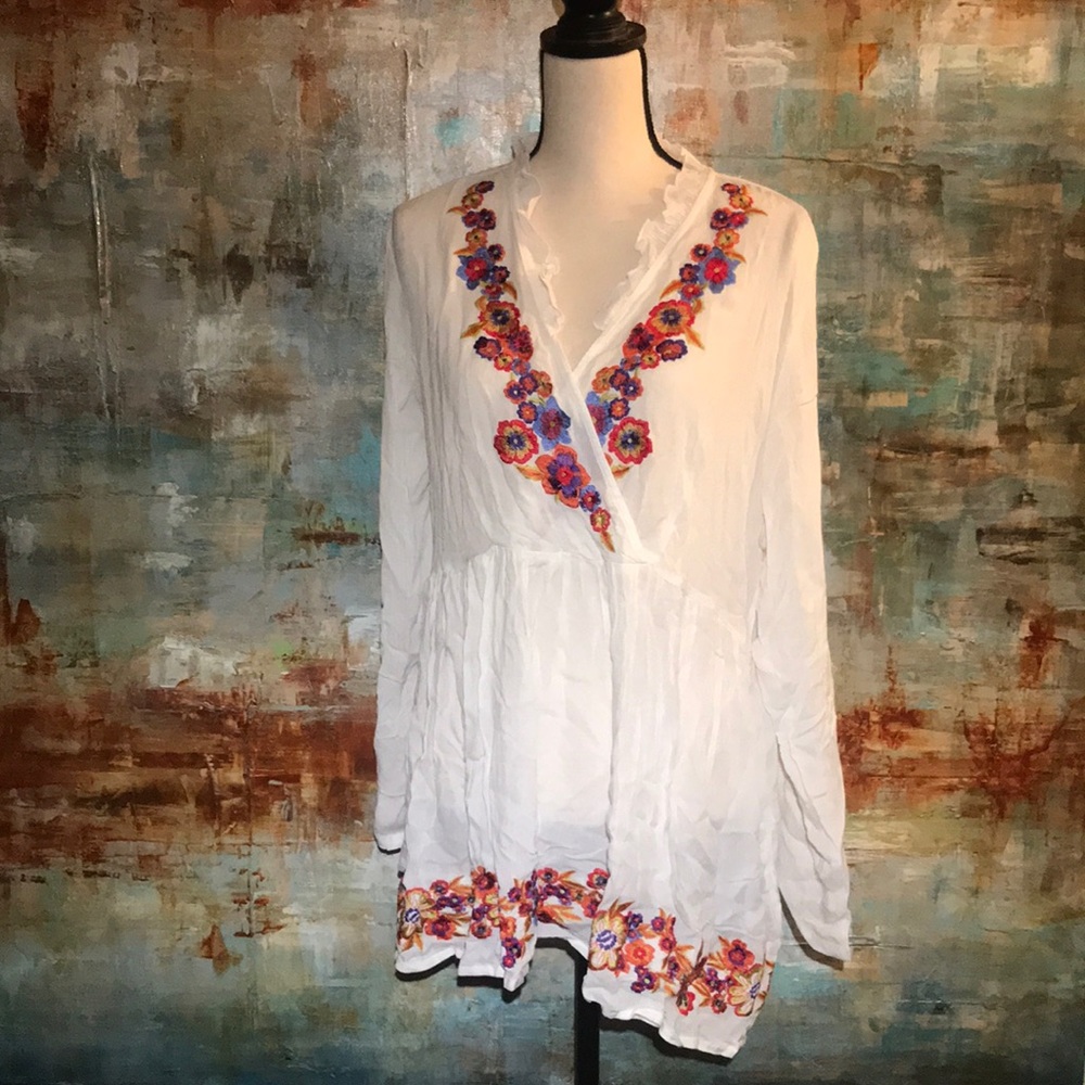 SAHALIE Boho Flowy Blouse